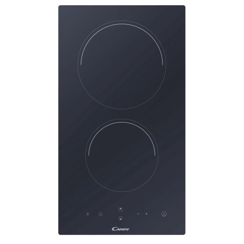 Plita incorporabila cu inductie Candy CID 30/G3, 2 arzatoare, Vitroceramica, Control sensor, Negru