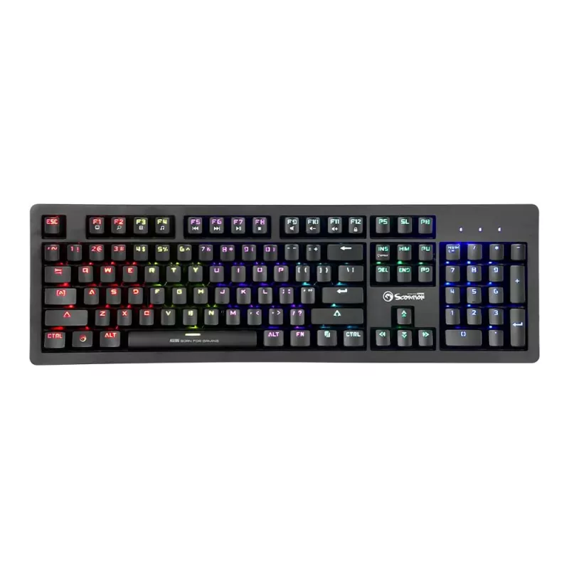 Gaming keyboard MARVO Mechanical KG916 Wired Gaming US, Rainbow Blacklight, Anti Ghosting