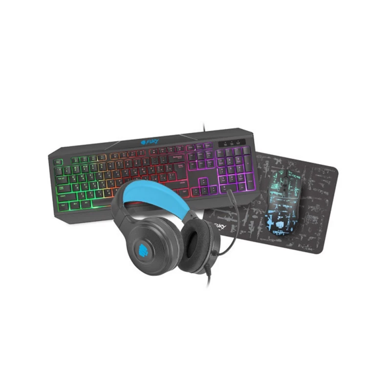 Gaming keyboard FURY THUNDERSTREAK 3.0 KEYBOARD+MOUSE+HEADPHONES+MOUSE PAD+ RU LAYOUT