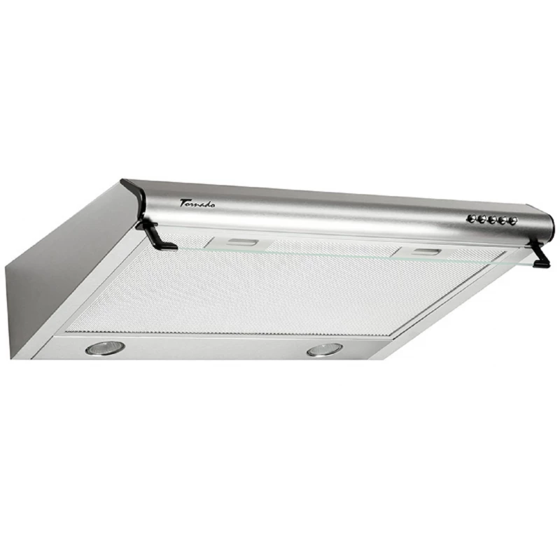 Вытяжка TORNADO BONA 10 (60) IX LED, 380 м³/ч, 1 двигатель, 60 см, Жироулавливающий алюминиевый фильтр, Нержавеющая сталь