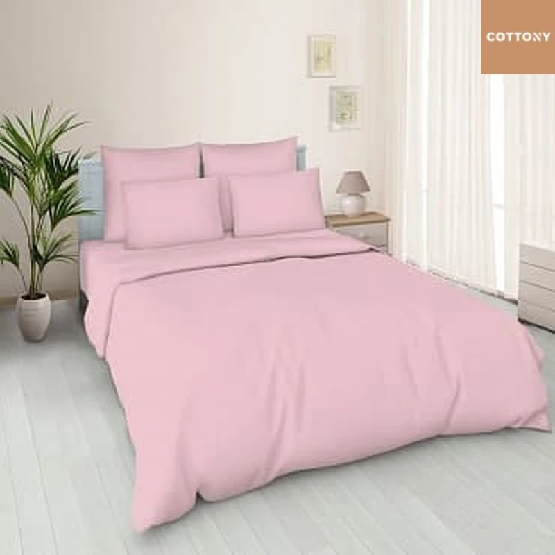 Lenjerie de pat Cottony SLPP RALUCA PUDRA N-42 (240), 2 persoane, Poplin, Roz