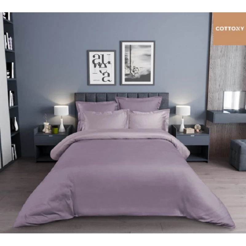 Постельное белье (комплект) Cottony SLPSL Сатин Lux Mouve Uniton, Двуспальный Евро, Сатин Lux, Лиловый