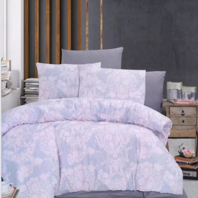 Lenjerie de pat Cottony SLPP ECATERINA, 2 persoane, Satin de Lux, Roz