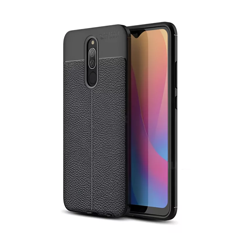 Чехол HELMET Leather Texture TPU Case Xiaomi Redmi 8A Black
