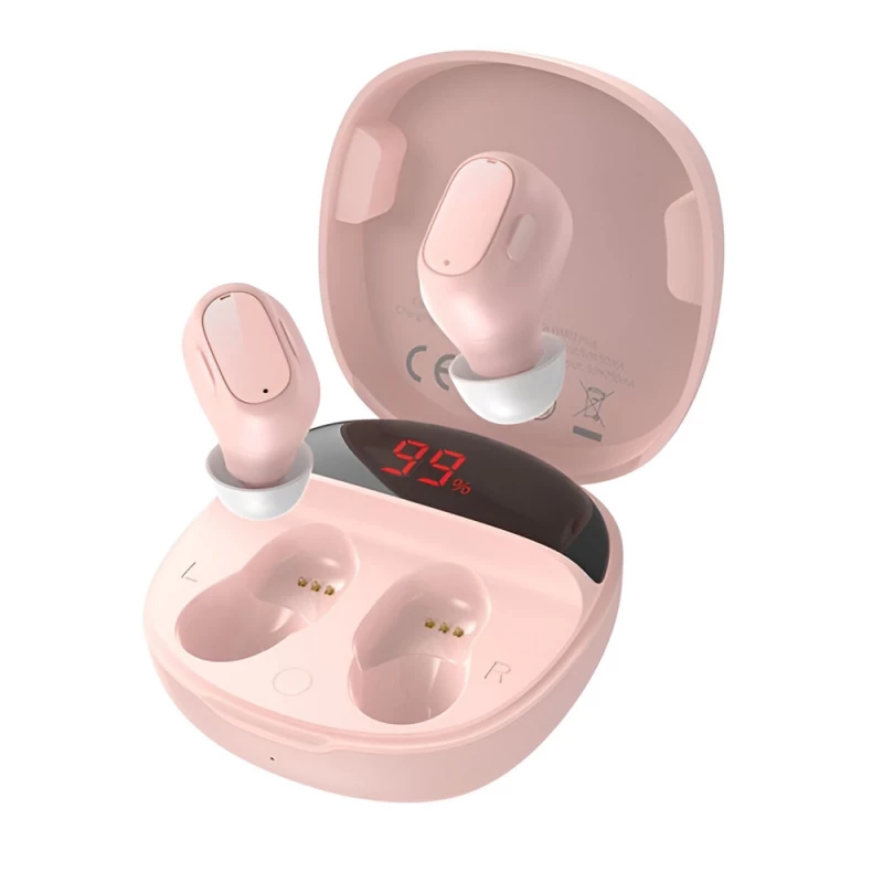 Casti fara fir Baseus TWS HEADPHONES ENCOK WM01 PLUS, PINK