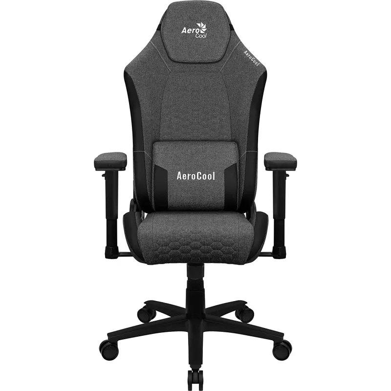 Fotoliu Gaming AeroCool Crown AeroWeave Ash Black, Tilt, 150 kg, 170-190 cm