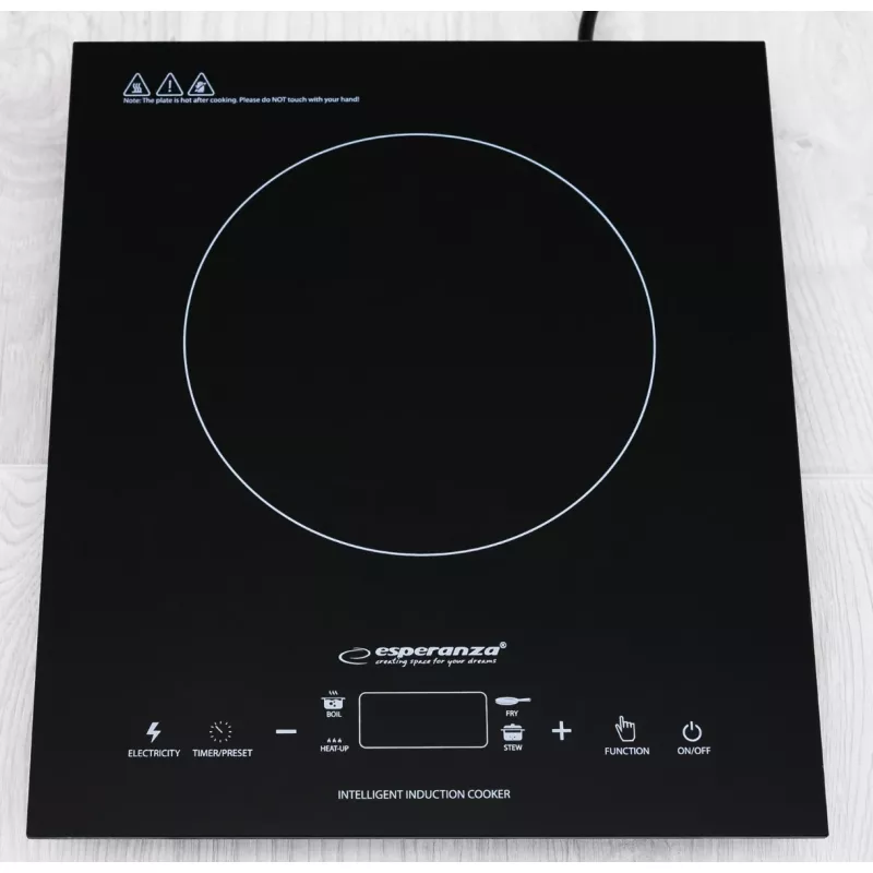 Плита индукционная электрическая ESPERANZA VESUVIUS EKH009, Стеклокерамика, Черный
