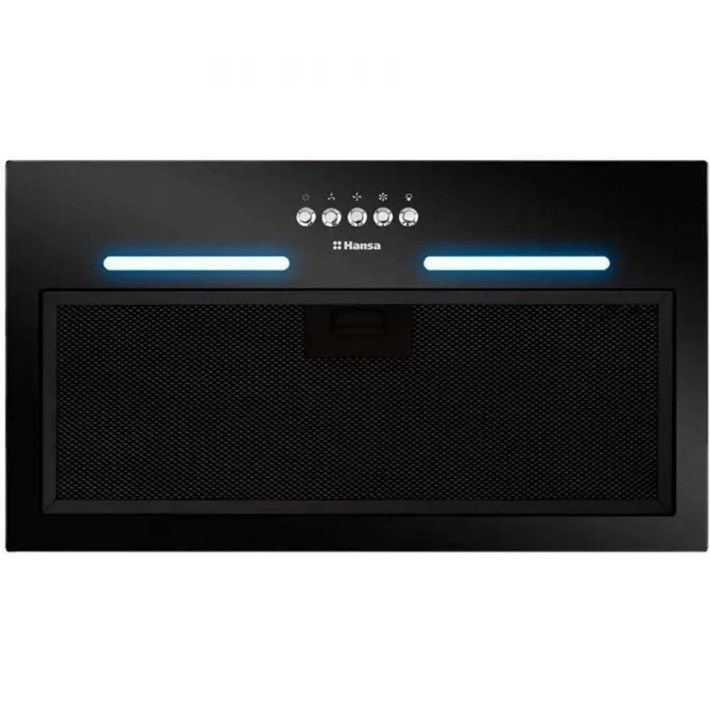Hota HANSA OMP6251BGH, 500 m³/h, 1 motor, 55 cm, Filtru din aluminiu absorbant de grasimi, Negru
