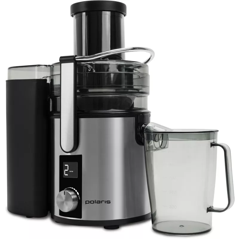Storcator POLARIS PEA 1536ADL Inox/Black, 1500 W, 1.1 , 2.5 l, 4 trepte de viteza, Inox, Negru
