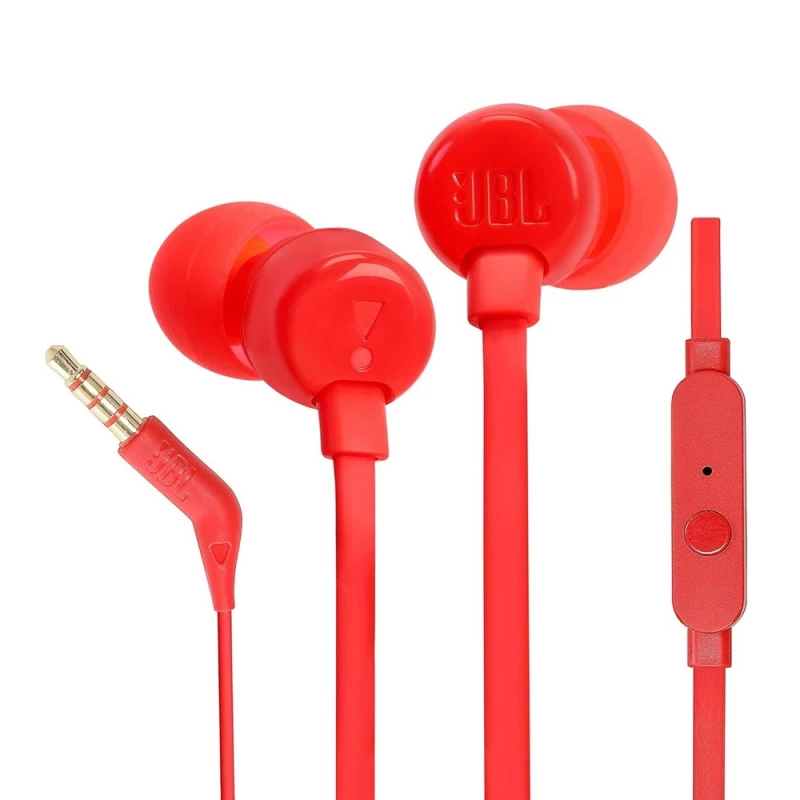 Casti fara fir JBL EARPHONES 3.5MM TUNE 110, RED