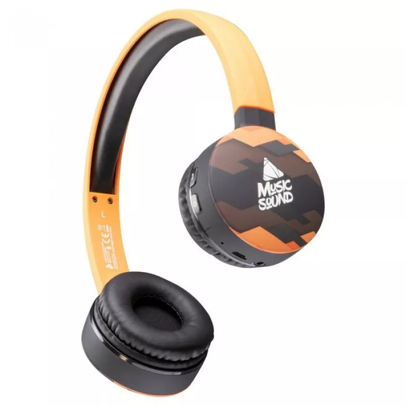 Беспроводные наушники Cellular Line MUSICSOUND BLACK/ORANGE, Bluetooth