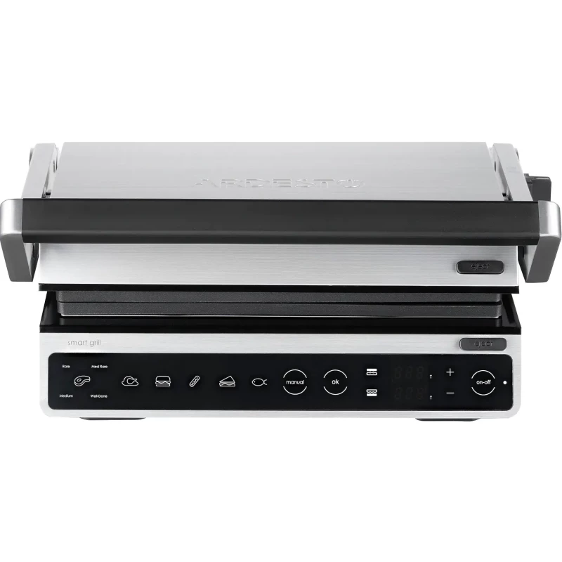 Gratar electric Ardesto GK-STC20, 2000 W,Termostat reglabil, Placi antiaderente, Indicator functionare, Placi detasabile, Negru