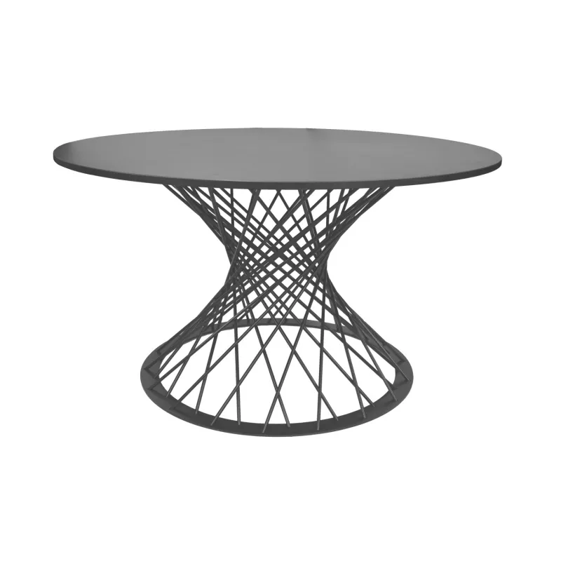 Стол DP SAFIRA 130, ЛДСП, Окрашенный металл, Черный