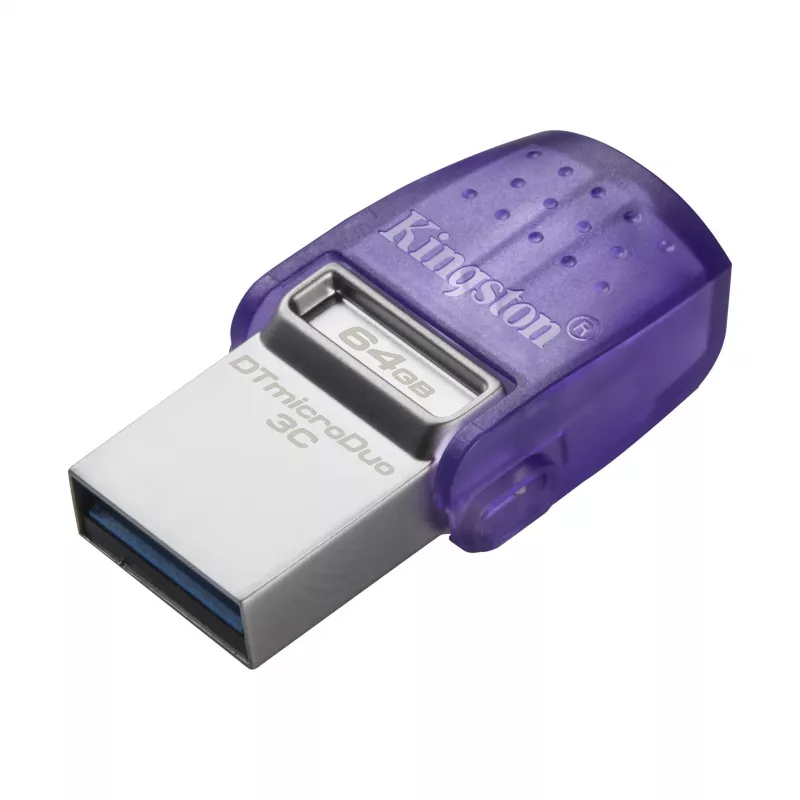 USB flash drive KINGSTON DATATRAVELER MICRODUO 3C (DTDUO3CG3/64GB), 64GB, USB3.2