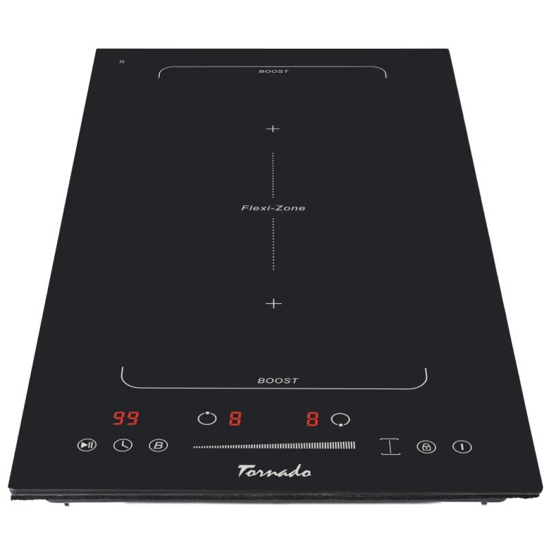 Plita incorporabila cu inductie TORNADO GTR-ID3504BFN, 2 arzatoare, Vitroceramica, Control sensor, Negru