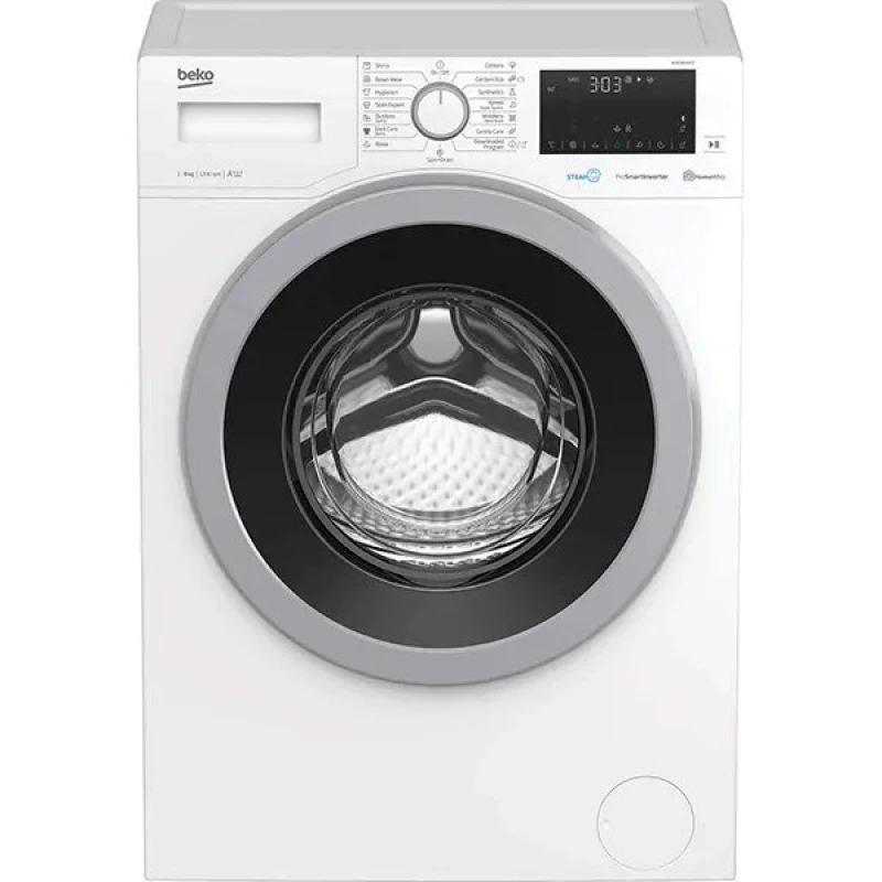 Masina de spalat rufe BEKO WUE8633XST, Standard, 8 kg, 1200 RPM, 15 programe, Alb, A