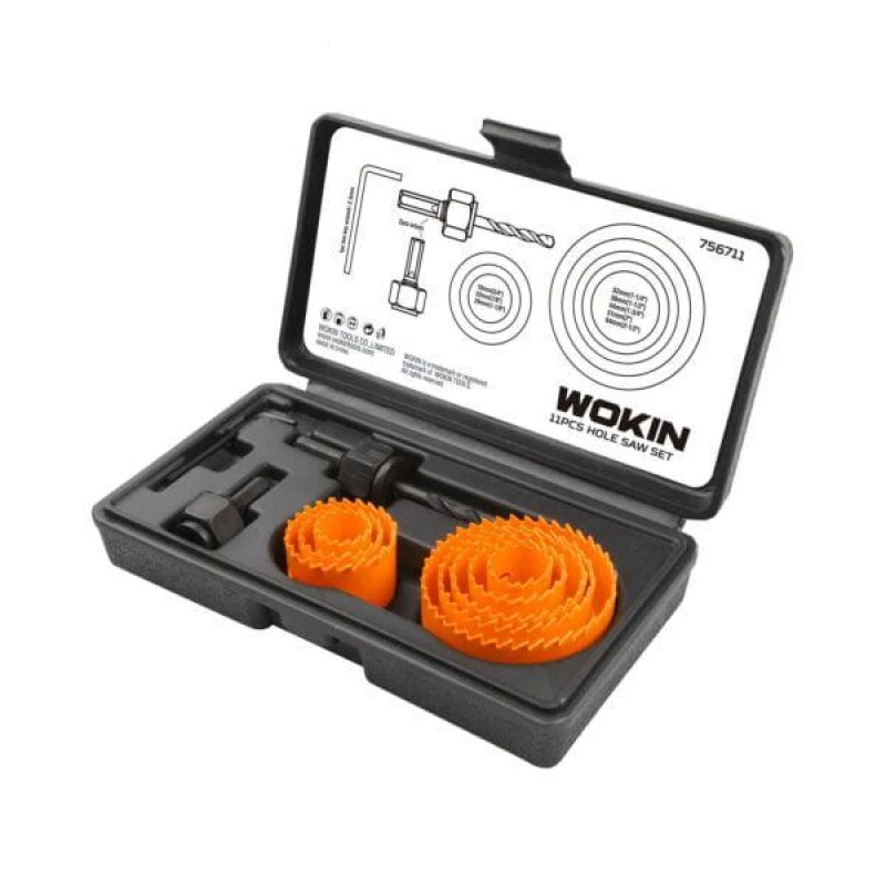 Set carote WOKIN 19 mm - 64 mm| H25 mm 11 piese