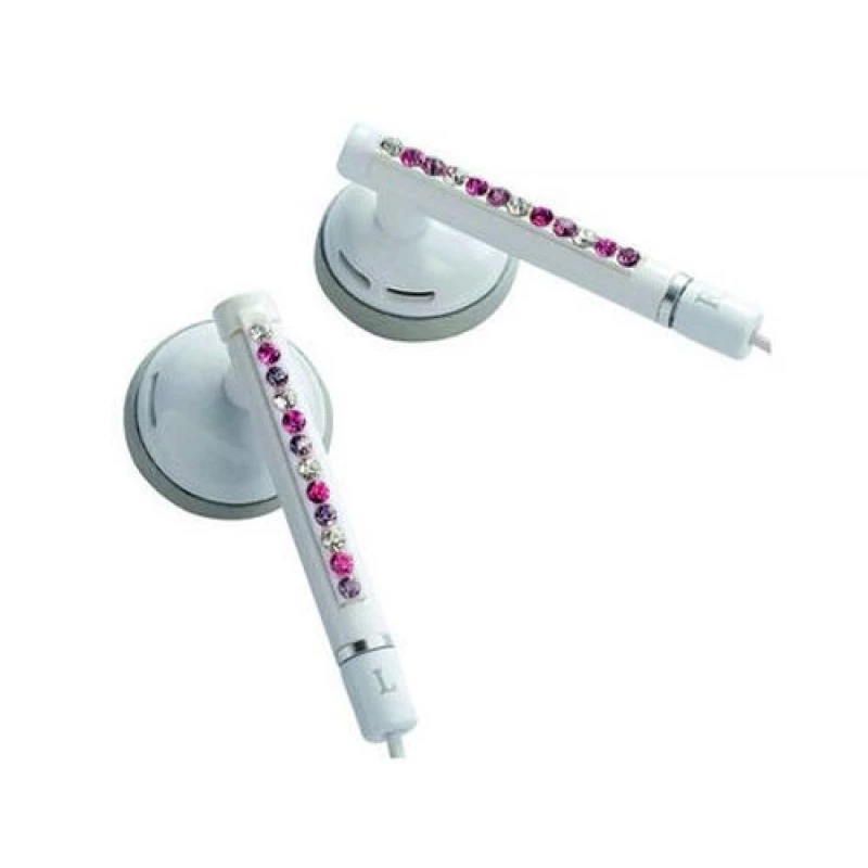 Наушники проводные ELECOM WAND GEM DROPS (E11010) WHITE, RASPBERYL PINK