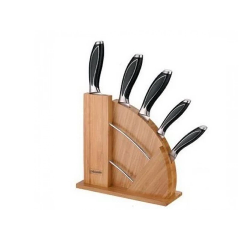 Set cutite Maestro MR-1425, 6 piese, Otel inoxidabil de calitate superioara, Negru, Inox