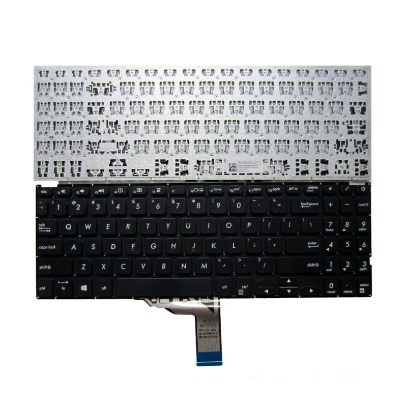 Tastatura laptop ASUS VIVOBOOK X509 D509 M509 V5000 X509FA X509UA X509MA X512, w/o frame "ENTER"-small ENG/RU Black
