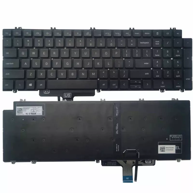 Клавиатура для ноутбука DELL Dell Latitude E5450 E5470 E7450 E7470 w/backlit w/trackpoint ENG/RU Black