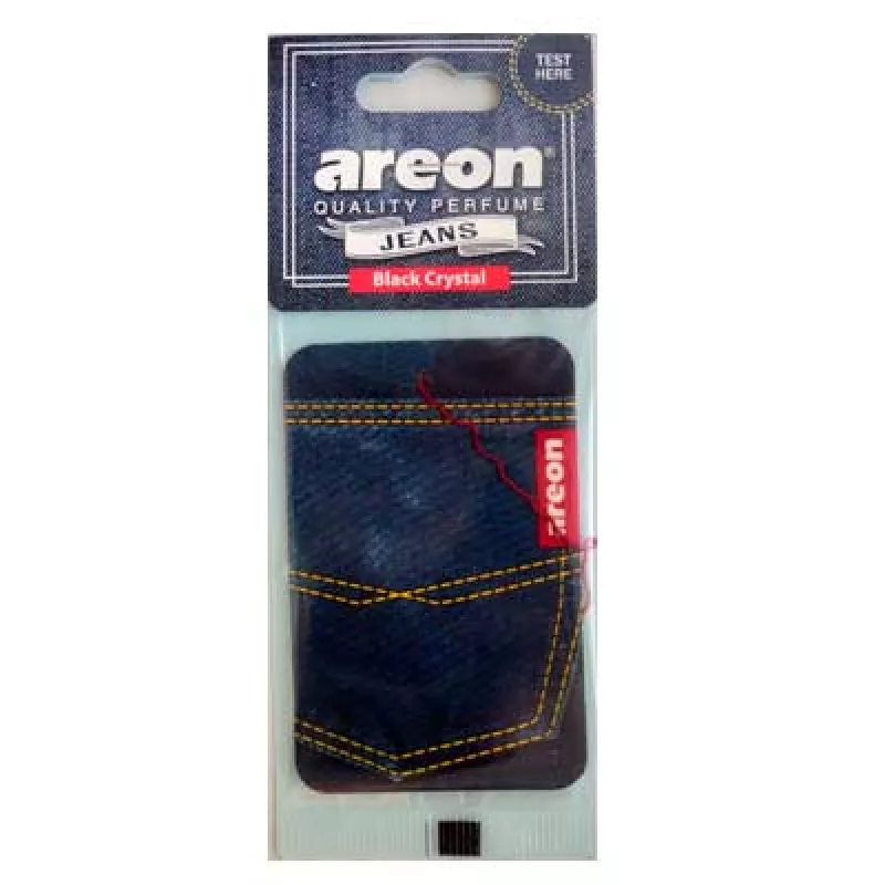 Aроматизатор для авто AREON JEANS 1шт.сух. (Black Crystal))