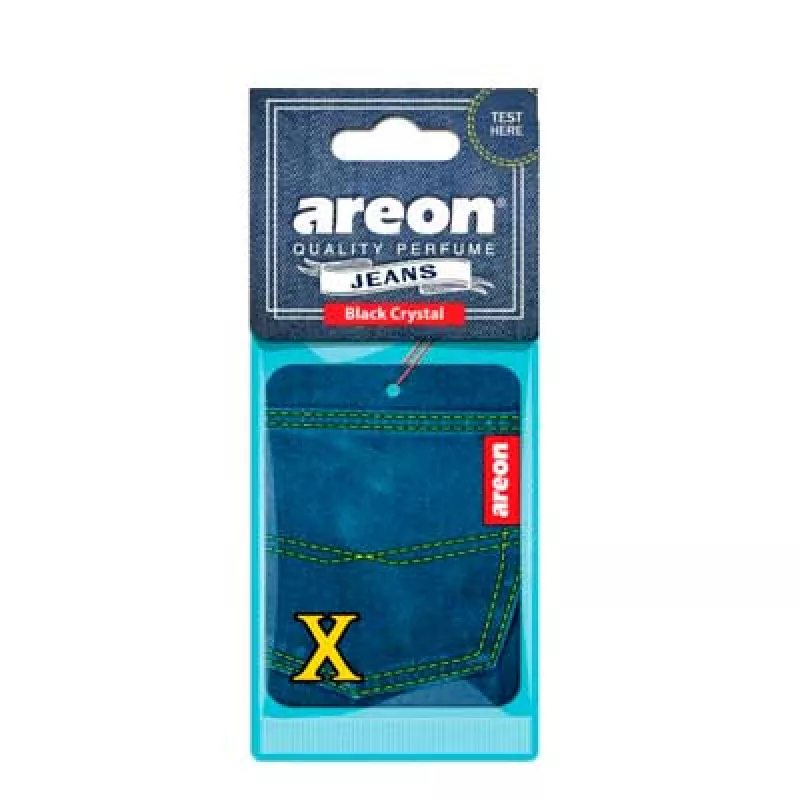 Aроматизатор для авто AREON Jeans X 1шт.сух. (Black Crystal))