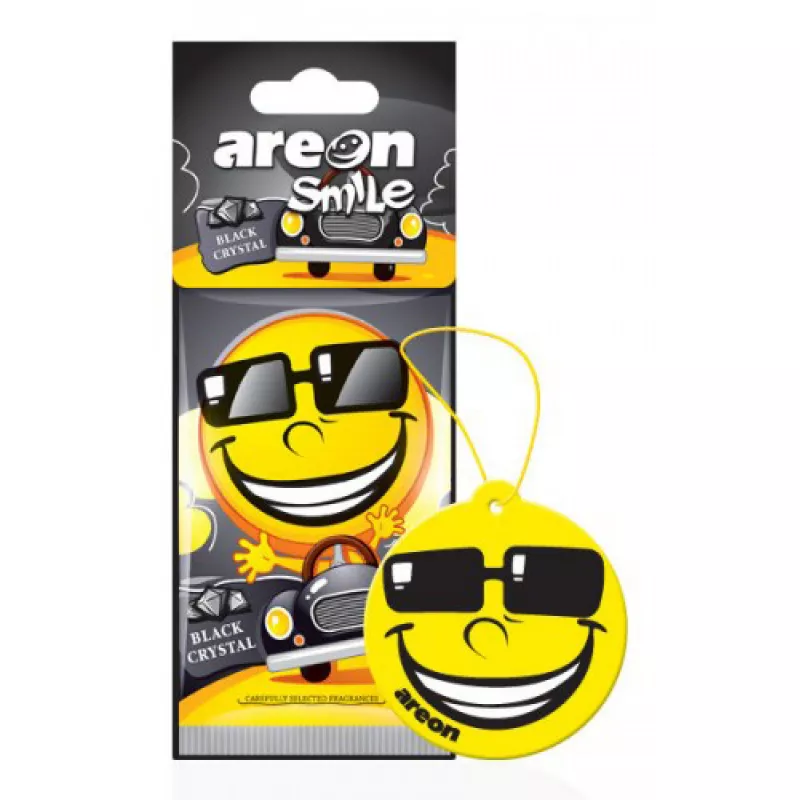 Aроматизатор для авто AREON Smile Dry 1шт. суx  (Blak Cristal))