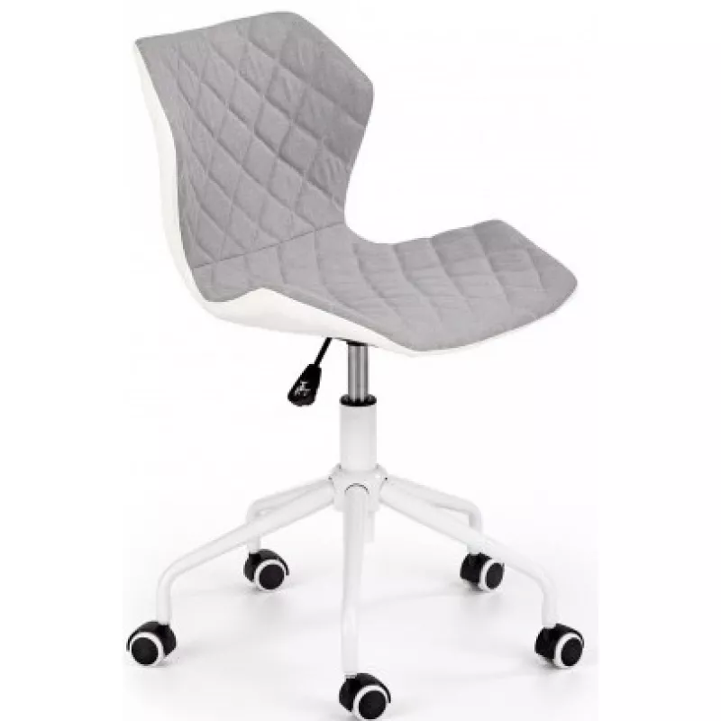 Fotoliu de birou DP MATRIX 3, Piele eco, Stota, Gri, Alb