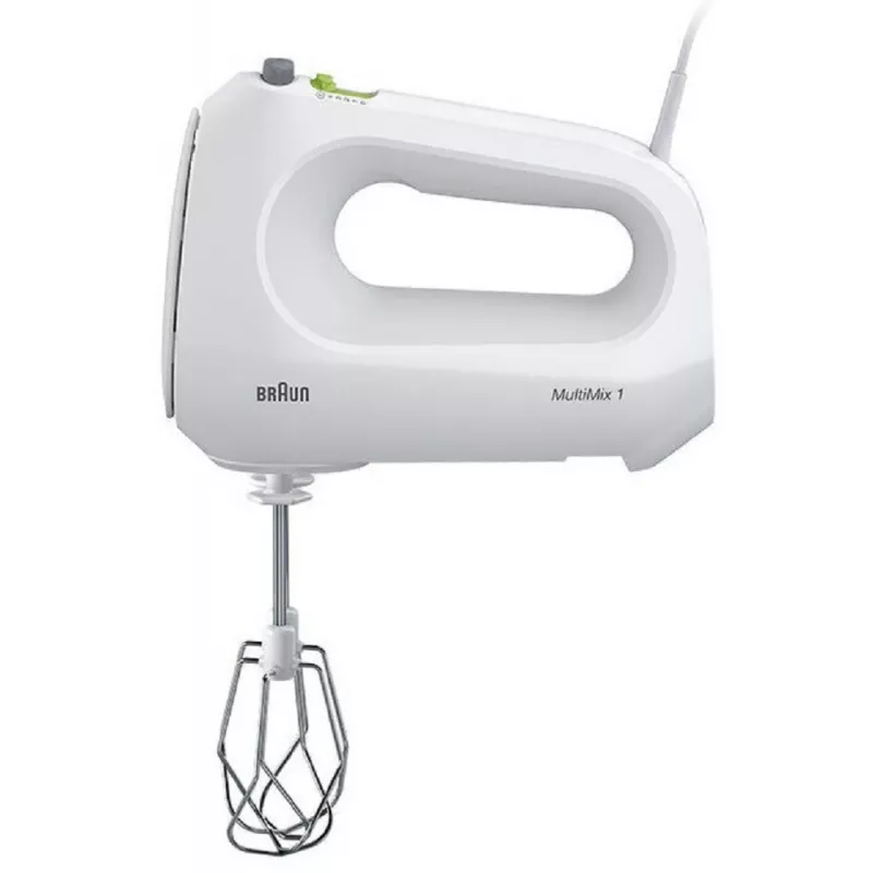 Миксер BRAUN HM1010WH, 400 Вт, 4 скорости, Турборежим, Белый