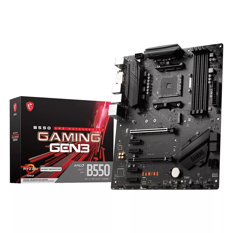 Placa de baza MSI B550 GAMING GEN3, AM4, B550 4xDDR4 DVI HDMI 2xPCIe16 1xM.2 6xSATA ATX
