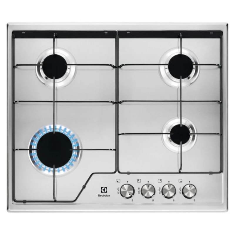 Plita incorporabila cu gaz ELECTROLUX KGS6424BX, 4 arzatoare, Aprindere electrica, Inox
