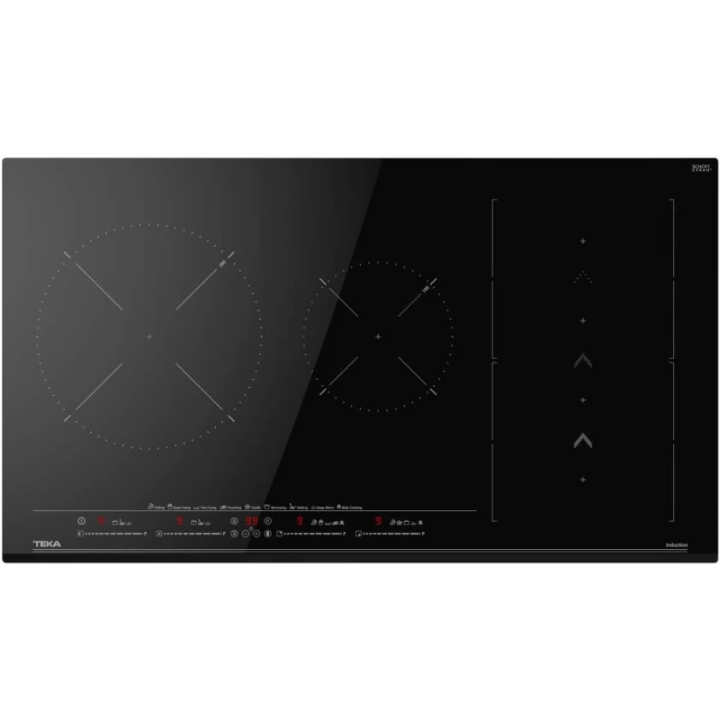 Plita incorporabila cu inductie TEKA IZS 96700, 4 arzatoare, Vitroceramica, Control sensor, Negru