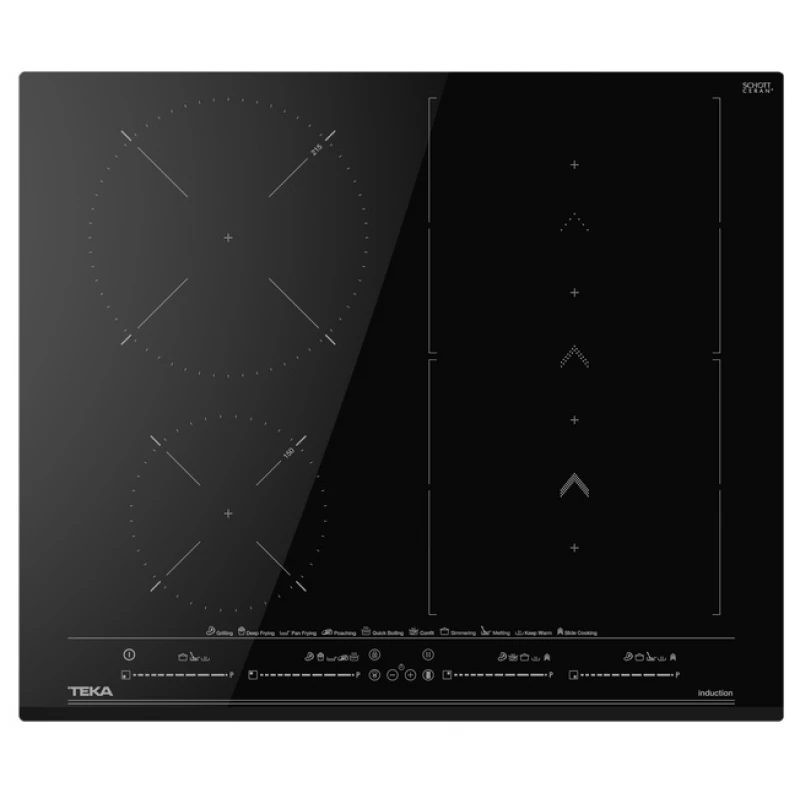 Plita incorporabila cu inductie TEKA IZS 66800, 4 arzatoare, Vitroceramiaca, Сontrol sensor, Negru