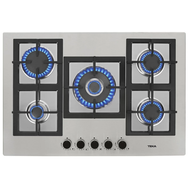 Plita incorporabila cu gaz TEKA EFX 70.1 5G AI AL DR CI, 5 arzatoare, Aprindere electrica, Inox
