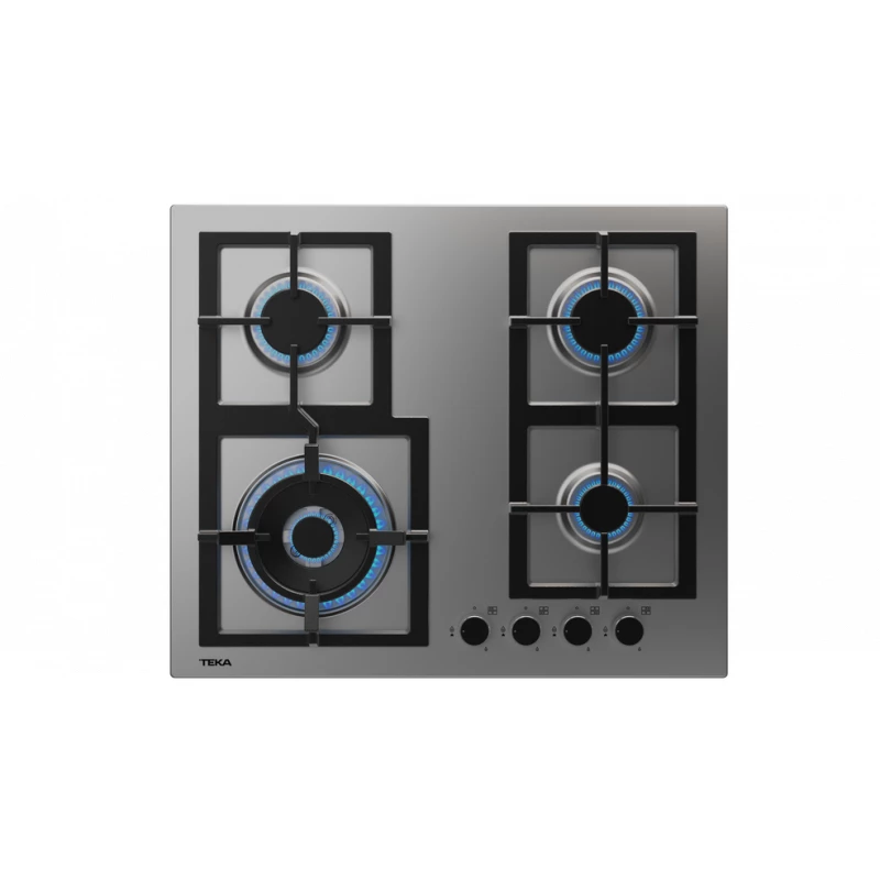 Plita incorporabila cu gaz TEKA EFX 60.1 4G AI AL DR CI, 4 arzatoare, Arzator Wok, Aprindere electrica, Inox