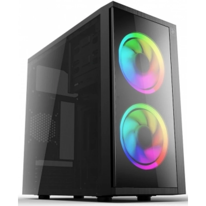 Carcasa fara PSU 2E BASIS (RD858) MiniT, Micro ATX,Mini ITX,2xUSB3.0,2x120mm ARGB,acrylic (side panel),without PSU, black