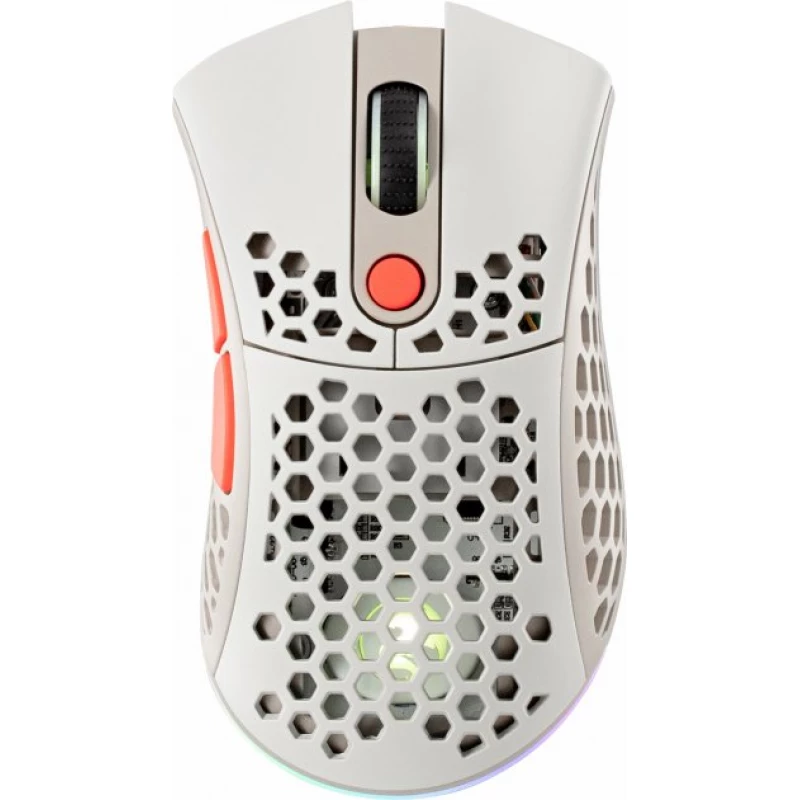 Gaming Mouse 2E HyperSpeed Pro, RGB Retro White
