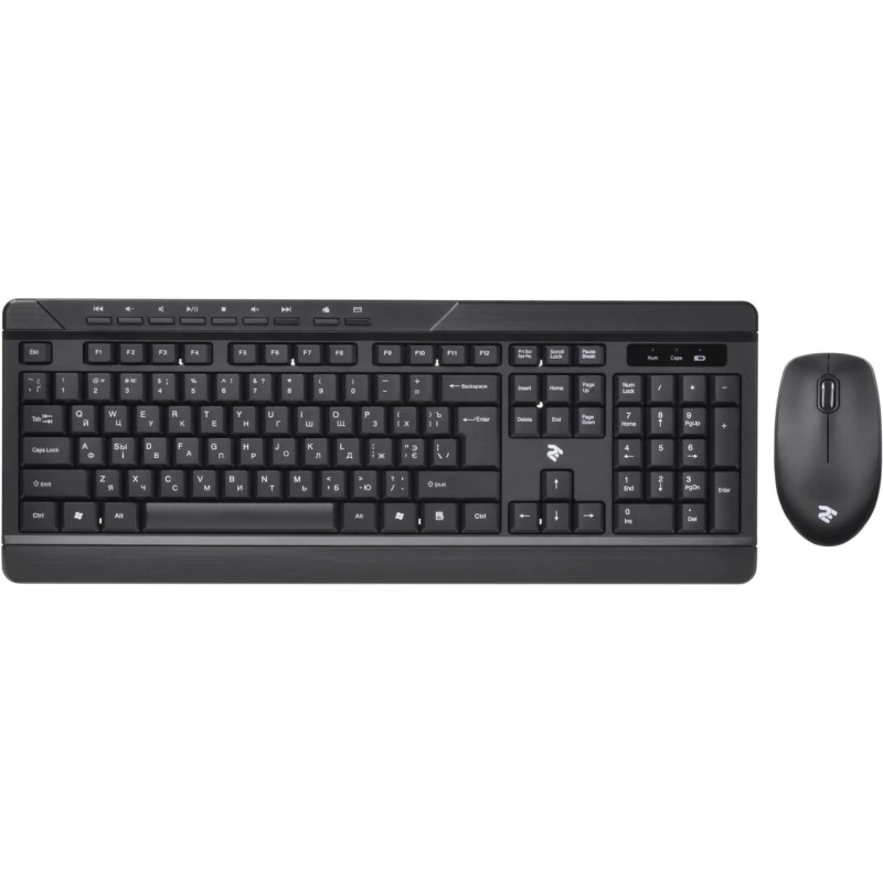 Kit (keyboard+mouse) 2E MK410 WL Black (Eng/Rus/Ukr)