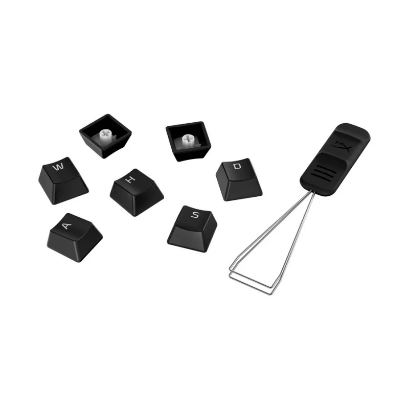 Клавиши для клавиатуры HyperX KEYCAPS FULL KEY SET - PBT, BLACK, RU, DESIGNED TO ENHANCE RGB LIGHTING, 104 KEY SET, MADE OF DURABLE DOUBLE SHOT PBT MATERIAL,  KEYCAP REMOVAL TOOL INCLUDED