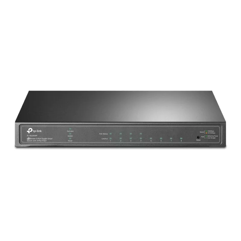 Comutator de retea TP-LINK TL-SG2008P, 4XPOE PORTS, 62W BUDGET