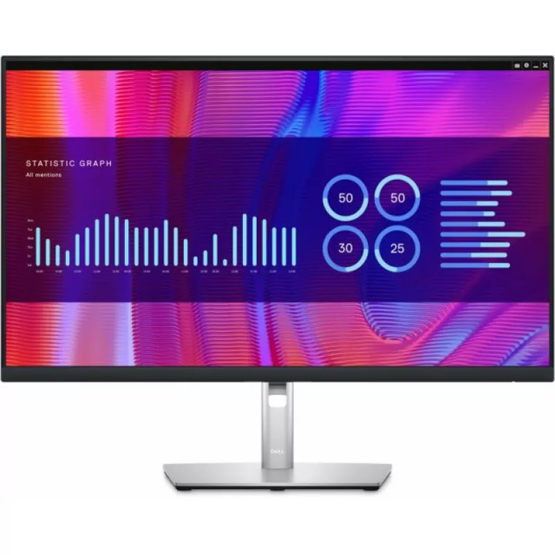 Monitor DELL 27"  P2723DE, SILVER, IPS, 2560X1440, 60HZ, 5MS, CR1000:1, 350CD, HDMI+DP+USB+TYPEC, LAN, PIVOT