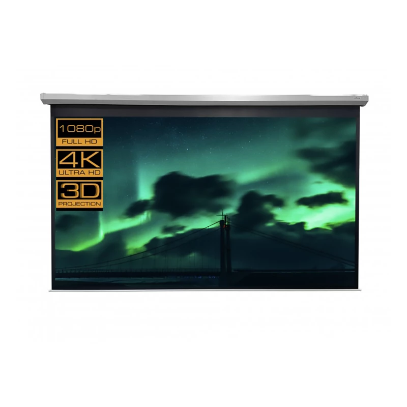 Экран для проектора REFLECTA CRYSTAL-LINE MOTOR RC LUX 350X241 (340X192), Black rear, Remote control includedCable of motor - LeftWeight 39.08 kgSuported 1080p Full HD, 4K Ultra HD, 3D projection