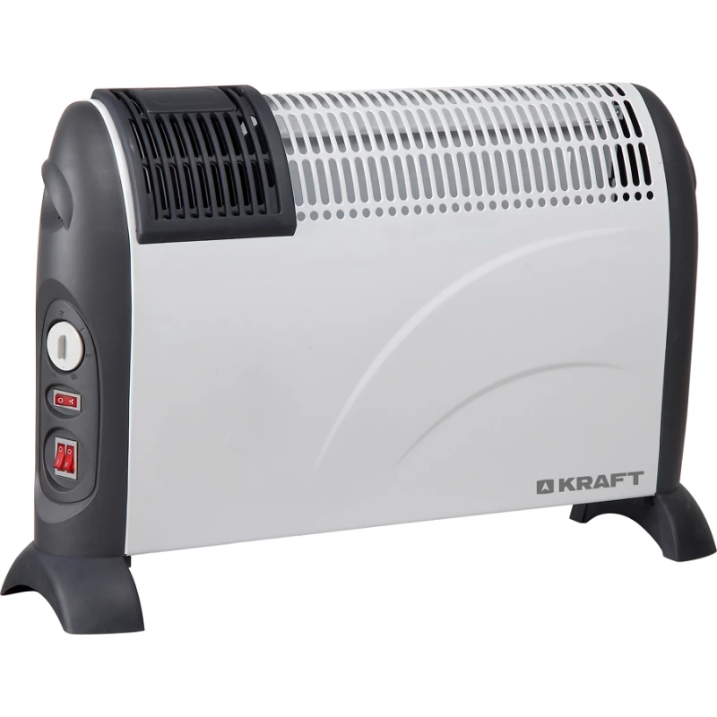Convector KRAFT KFCHN10CSW, 2500 W, 25 m², Alb, Negru