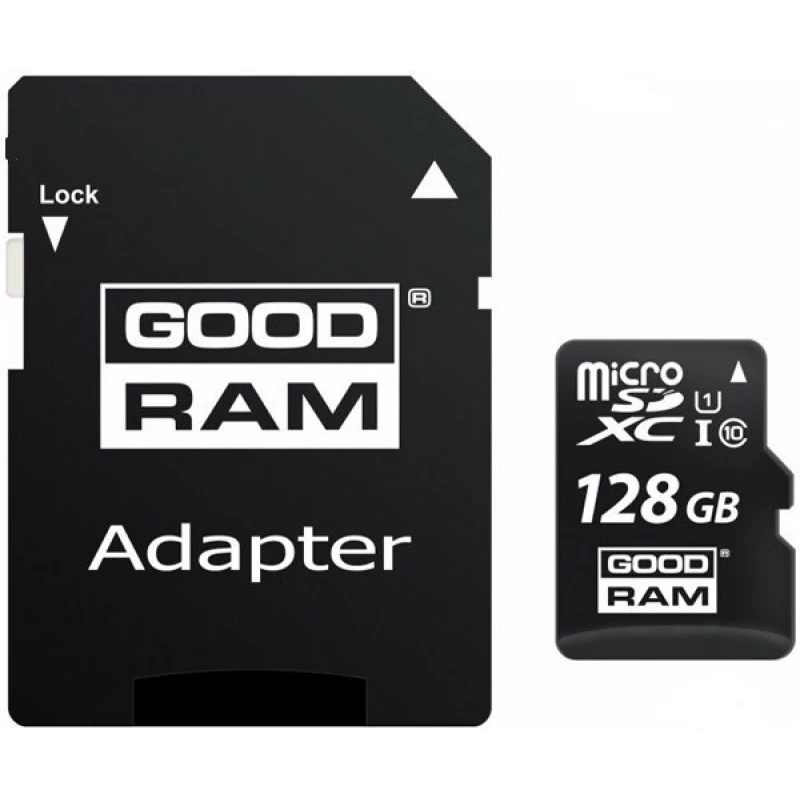 Карта памяти GOODRAM 128GB micro SDXC Class10 UHS-I + SD adapter