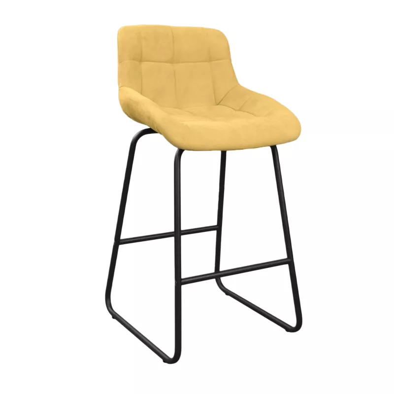 Scaun de bar DP NICOLE CFS HOKER LB SORO-40, BLACK,  LEG Yellow