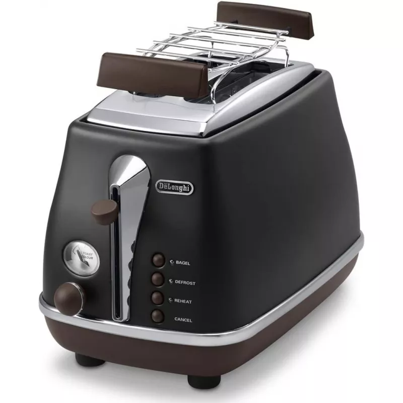 Prajitor de pâine Delonghi CTOV 2103.BK, 900 W, 6 moduri, Negru
