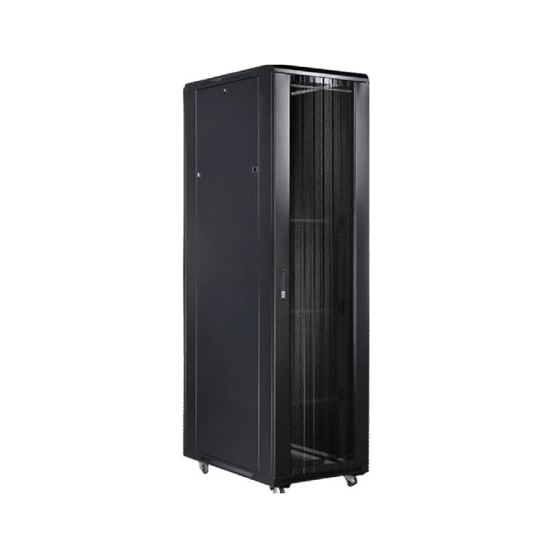 Dulap pentru telecomunicatii Hipro 19" 42U STANDARD RACK METAL CABINET ELITE, NA6142, 600*1070*200019" 600*800*42U, FRONT: ARC STEEL MESH DOOR, SIDE OPENING, BACK: STEEL MESH DOOR, MIDDBLE OPENING, BLACK COLOR, DISASSEMBLED