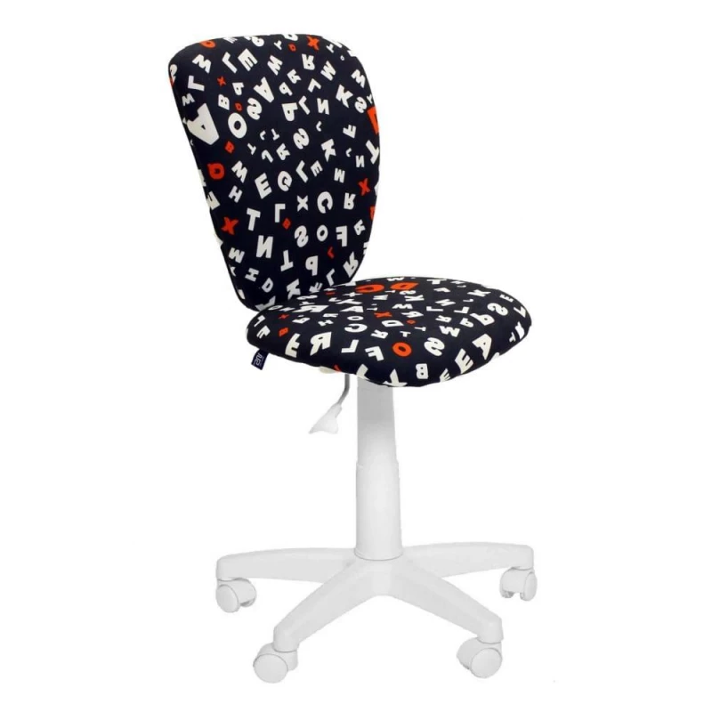 Fotoliu AG KENDI GTS ALB SPR-10, Plastic, Stofa, Gazlift, Negru, Alb