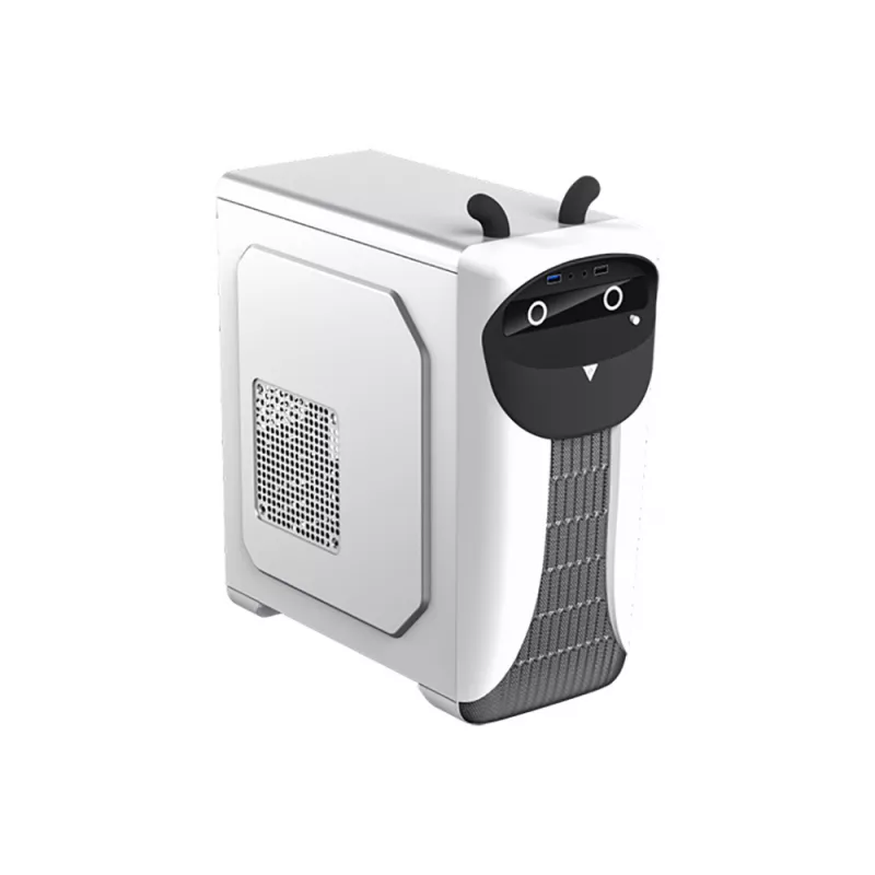Carcasa fara PSU GAMEMAX CUTE OWL, Black/White, w/o PSU, 1x120mm ARGB & 1x80mm fans, USB3.0